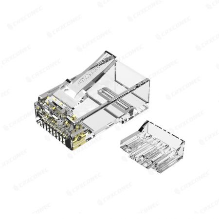Cat6A UTP RJ45 Connector With Insert 5 Up / 3 Down - Cat.6A UTP Connector RJ45 With Insert 5 Up / 3 Down